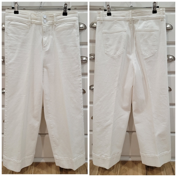 Ann Taylor Cropped Wide Leg Jeans - Picture 2 of 8